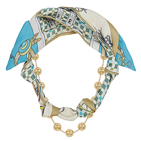 10mm CCB Chain & Scraf Dual Necklace - Picture 1 of 4